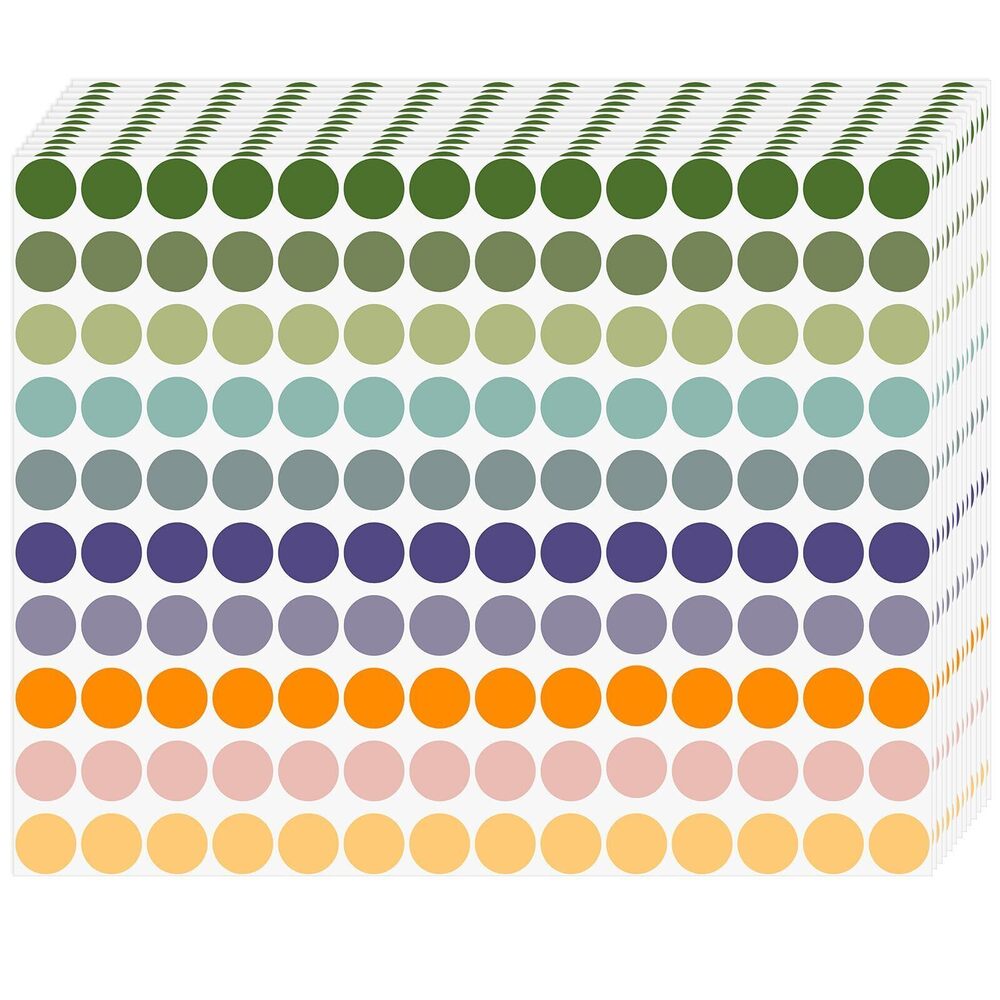 4768 30 Sheets Color Dot Stickers, 4200 Pcs 3/4 Inch Round Stickers, Vinyl